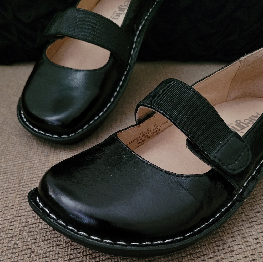 ALEGRIA BY PG LITE FEL 101 BLACK PATENT LEATHER MARYJANES